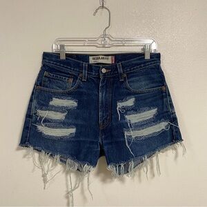 Levi’s Shorts Women’s Size 10/32 Dark Wash Distressed Cut Off Daisy Duke Shorts